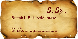 Strobl Szilvánusz névjegykártya
